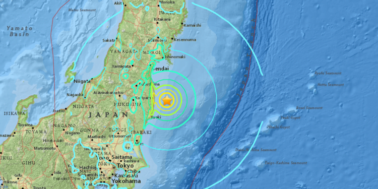 Tsunami Warning Issued After Large Earthquake Hits Off Fukushima, Japan