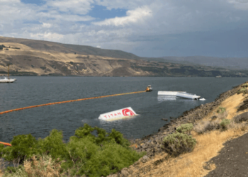Photos: Tanker Truck Goes Into the Columbia River Near The Dalles