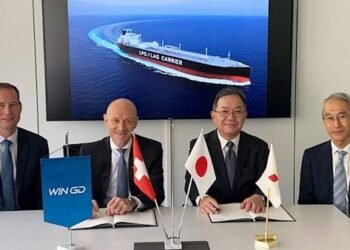 WinGD and Mitsubishi Shipbuilding Sign MoU for Ammonia Collaboration