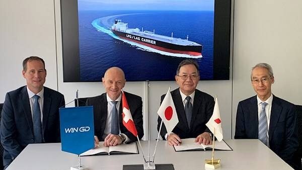 WinGD and Mitsubishi Shipbuilding Sign MoU for Ammonia Collaboration