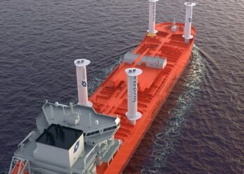 Tanker fitted with suction sail technology