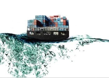 Stern View Of A Hanjin Containership