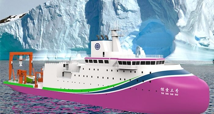 Rendering of Chinese polar research vessel