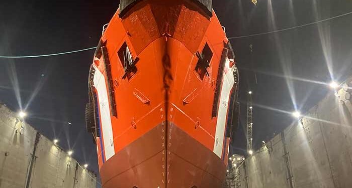 Resolve Marine response vessel Resolve Pioneer in dry dock