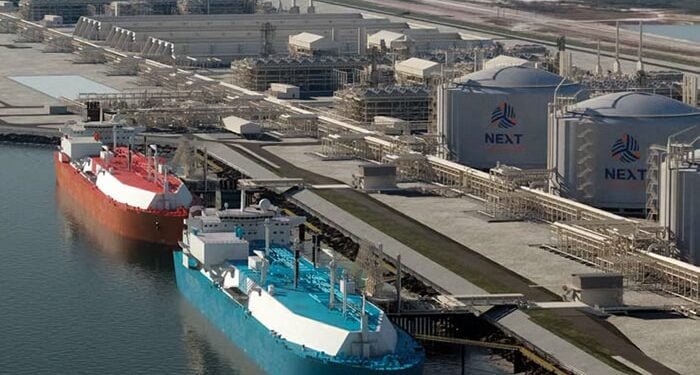 Rendering of completed Rio Grande LNG terminal