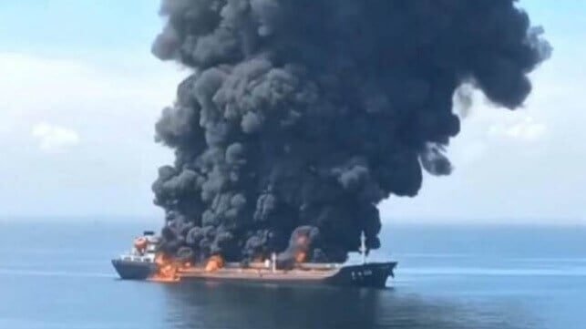 Video: Fire Aboard Domestic Chinese Product Tanker Kills Two Crewmembers