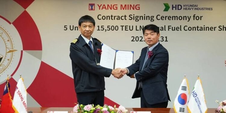 Yang Ming Orders Five Dual-Fuel LNG Container Ships