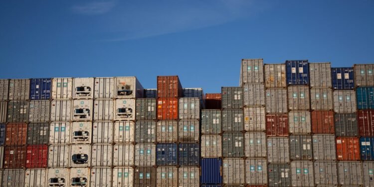 shipping containers stacked