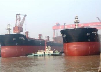 Bulker under construction at Yangzijiang Shipbuilding in China