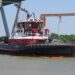 Tugboat collision resulted in major damage to tug involved