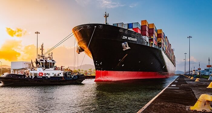 Ship in Panama Canal