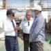 Admiral Rabiee is briefed pn sunken Suez Canal tugboat recovery effort