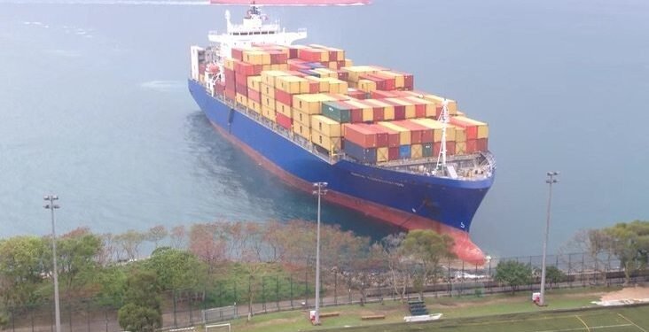 Hansa Constitution Container-Ship Grounding Incident Hong Kong