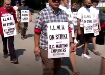 Strikers prior to B.C. ports deal