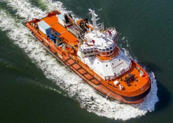 Multipurpose vessel at sea