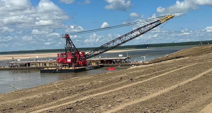 USACE bank grader at unit