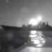 Image from Ukrainian drone minutes before strike on Russian ship