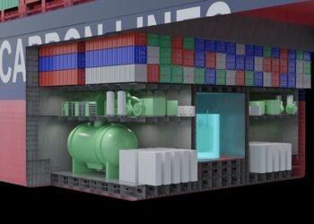Commercial ship nuclear propulsion applied in a containership