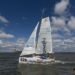 Solo-Sailor Loses Record Transatlantic Bid After Boat Sinks Just Hours Into Journey Olivieri Jehl in New York Harbor on board his 6.5 Mini. Credit:
