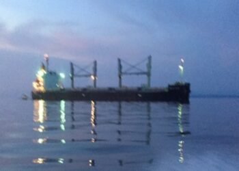 Bulk Carrier Hard Aground at Popular Dive Site in Philippines