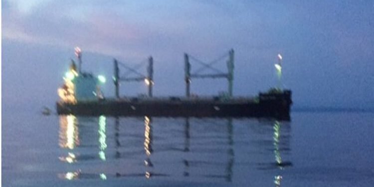 Bulk Carrier Hard Aground at Popular Dive Site in Philippines