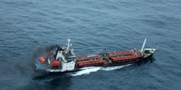 Cracked Asphalt Tanker Saved Off India