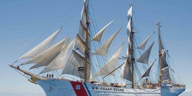 Man Overboard from U.S. Coast Guard Sail Training Ship ‘Eagle’ in Ireland