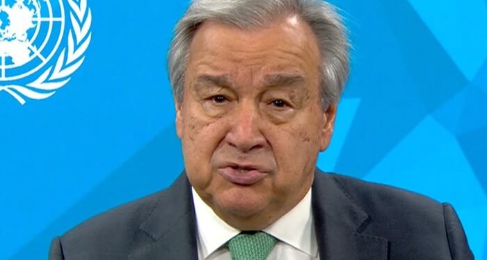 United Nations Secretary Secretary-General António Guterres addresses MEPC 80