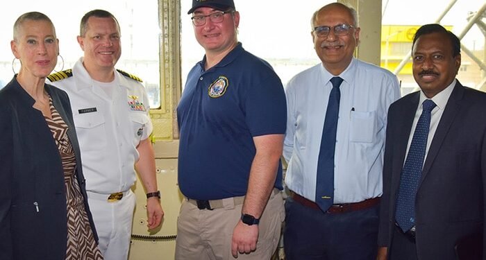 L&T Shipyard was the scene for a welcoming celebration onboard the ship