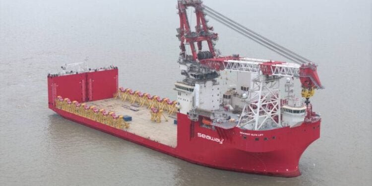 Subsea 7's New Semi-Submersible Vessel Equipped for XXL Offshore Wind Foundations En Route to Europe Subsea 7's New Semi-Submersible Vessel Equipped for XXL Offshore Wind Foundations En Route to Europe