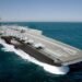 Welin Lambie davit equipped aircraft carrier