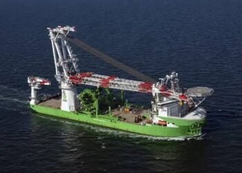 In a First for the U.S., DEME Installs 3,000 Ton Offshore Substation for Vineyard Wind 1