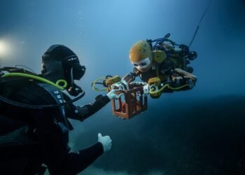 Khatib designed OceanOne with joint operations with human divers in mind. The ability to easily hand objects from robot to human is a defining feature of OceanOne.