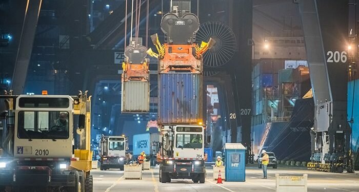 Containers at the Port of Houston