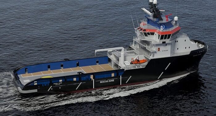 Rendering of design used for salvage tugs