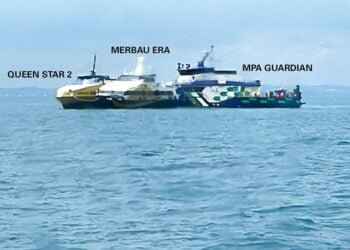 Vessels involved in ferry fire incident