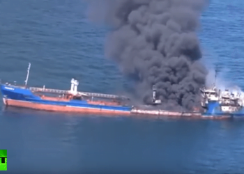 One Killed in Tanker Fire in Caspian Sean – VIDEO
