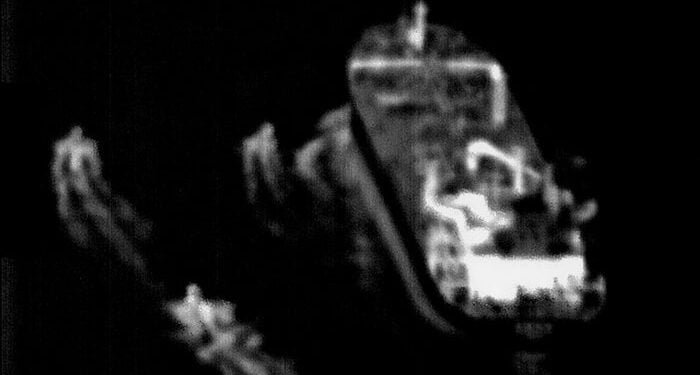 Aerial view of Strait of Hormuz incident