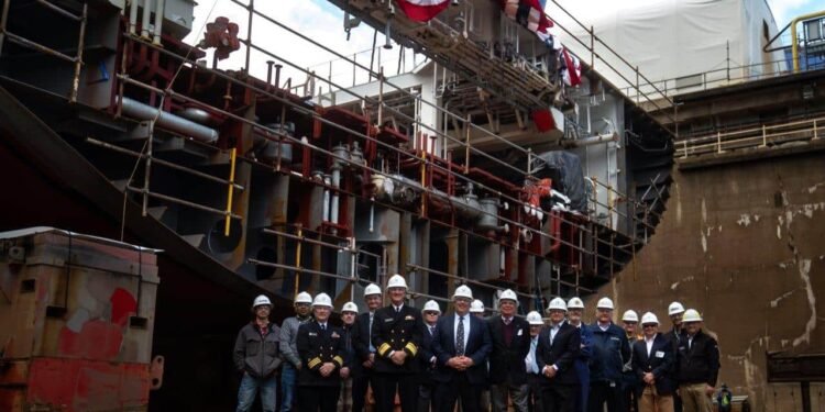 Philly Shipyard lays keel for third NSMV training ship