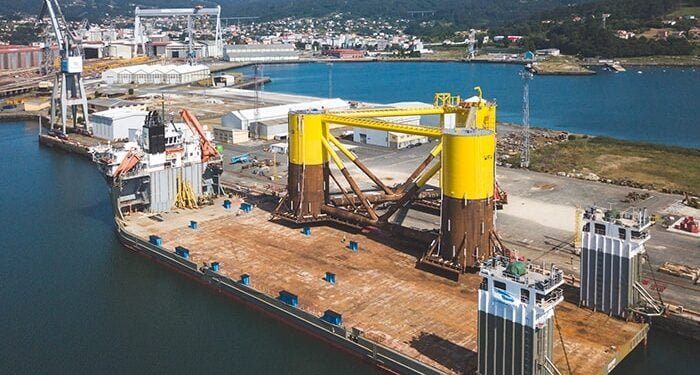 Floating offshore wind project featuring Principle Power platforms
