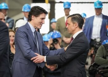 Davie Shipbuilding CEO with Canadian Prime Minister Justin Trudeua