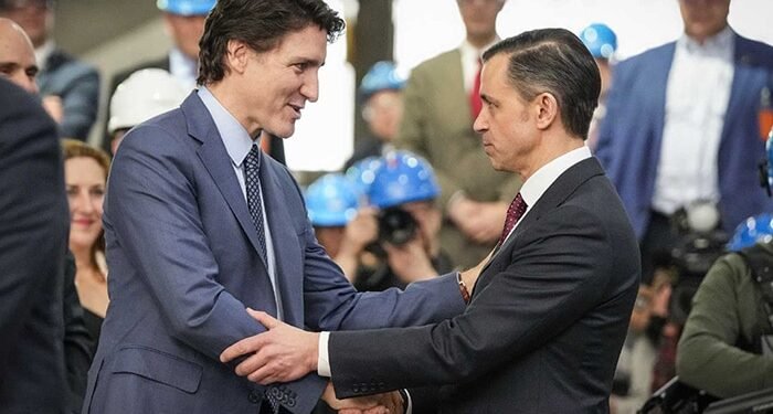 Davie Shipbuilding CEO with Canadian Prime Minister Justin Trudeua
