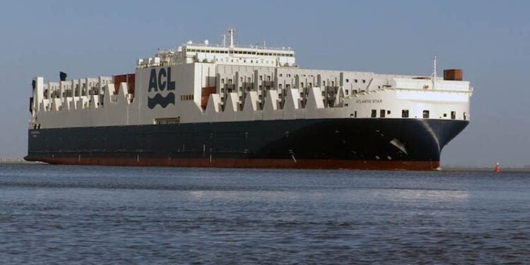 ACL’s Atlantic Star, World’s Biggest Roll-On/Roll-Off Containership
