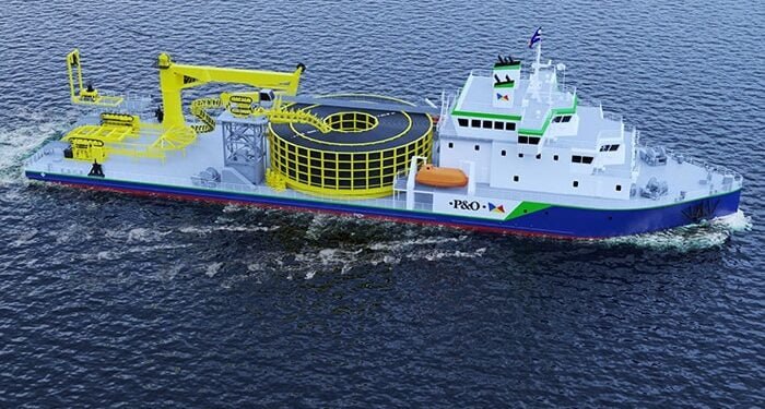 Cable lay vessel after conversion