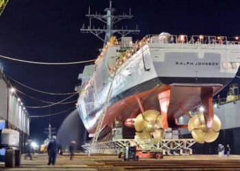 WATCH: Transition and Launch of the Guided Missile Destroyer Ralph Johnson (DDG 114)