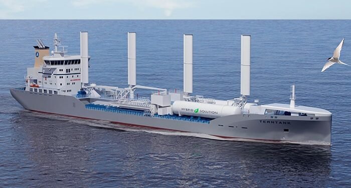 New Terntank vessels will have suction sails and methanol dual fuel engines