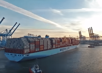 Record Load: Watch Maersk Triple-E Leave Port with 17,152 TEU