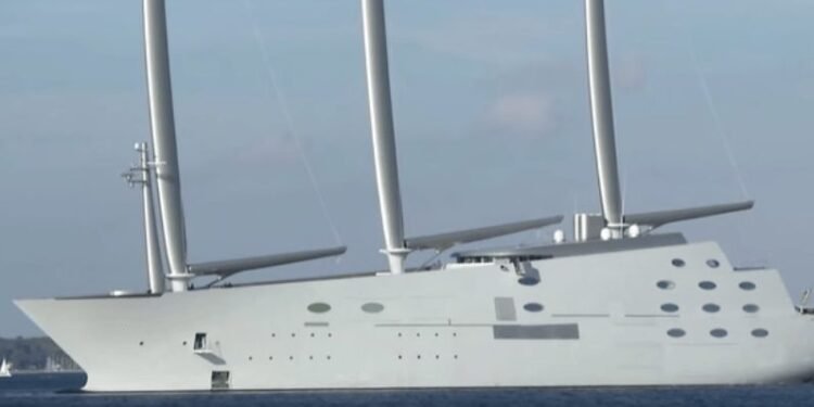 WATCH: World’s Largest Sail-Assisted Motor Yacht Makes Its Debut in Germany