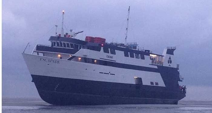 Casino boat grounds, 114 rescued image description