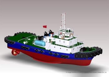 tugboat with ammonia fuelin
